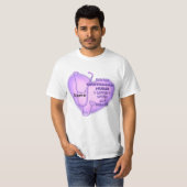 Paarse hart oogheelkundige verpleegkundige t-shirt (Voorkant volledig)