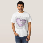 Paarse hart orthopedisch verpleegkundige t-shirt (Voorkant volledig)