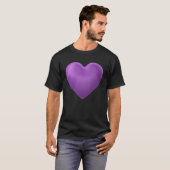 Paarse hart paarse hart kinder paarse hart vrouwen t-shirt (Voorkant volledig)