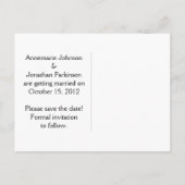 Paarse Hart Ribbon Diamonds Silver Save The Date Aankondigingskaart (Achterkant)