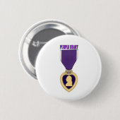 PAARSE HART RONDE BUTTON 5,7 CM (Voorkant /achterkant)