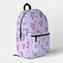 paarse hart rugzak school bookbag Reizen