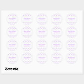 Paarse hart Save the Date Stickers (Vel)