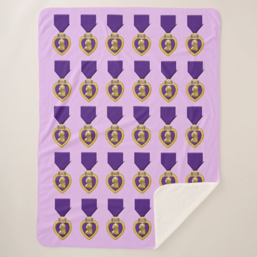 PAARSE HART SHERPA DEKEN (Voorkant)