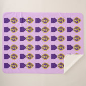 PAARSE HART SHERPA DEKEN (Voorkant (horizontaal))