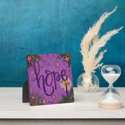  Paarse Hart Star Candle Hope Fotoplaat (Insitu)