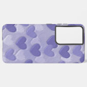 Paarse hart telefoonhoesje | Samsung Galaxy S21 Ul Samsung Galaxy Hoesje (Linkerkant)