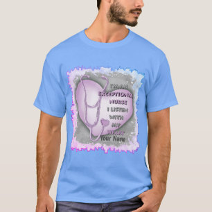 Paarse hart Uitzonderlijke verpleegster t-shirt