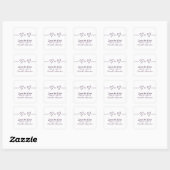 Paarse Hart Vergelijking Save the Date Stickers (Vel)