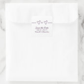 Paarse Hart Vergelijking Save the Date Stickers (Tas)