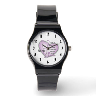 Paarse Hart vroedvrouw verpleegster Horloge