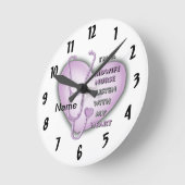 Paarse Hart vroedvrouw verpleegster Ronde Klok (Hoek)