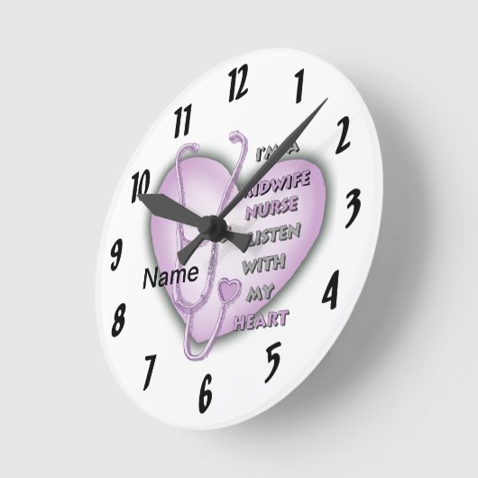 Paarse Hart vroedvrouw verpleegster Ronde Klok (Hoek)