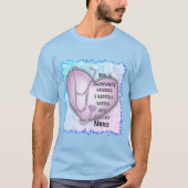 Paarse Hart vroedvrouw verpleegster T-shirt (Voorkant)