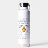 Paarse-hart-waterfles Waterfles (Achterkant)
