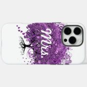 Paarse Hartblad Boom Mrs Bride Case-Mate iPhone Case (Achterkant (horizontaal))
