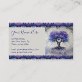 Paarse hartboom van het leven visitekaartje (Achterkant)