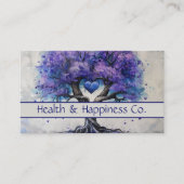 Paarse hartboom van het leven visitekaartje (Voorkant)