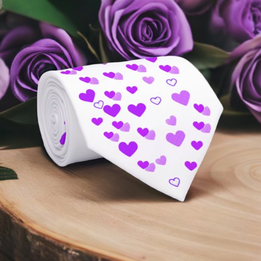 Paarse-hartcluster Stropdas