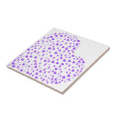 Paarse-hartcluster Tegeltje (Zijkant)