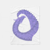 Paarse hartdraak op wit fleece deken (Voorkant)