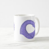 Paarse hartdraak op wit koffiemok (Voorkant rechts)