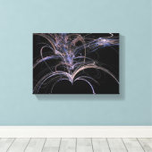 Paarse harten Abstract Canvas Afdruk (Insitu (Houten vloer))