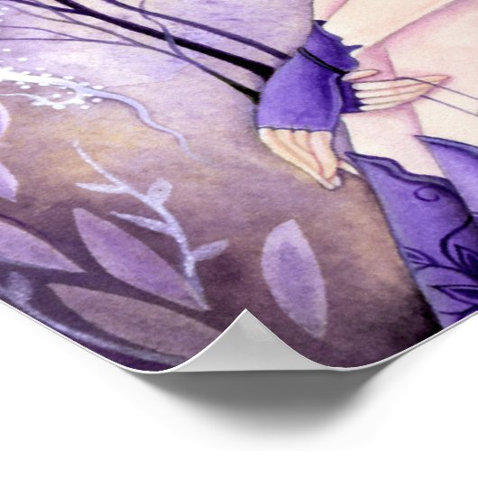 Paarse harten - BIG-afdrukken Poster (Hoek)