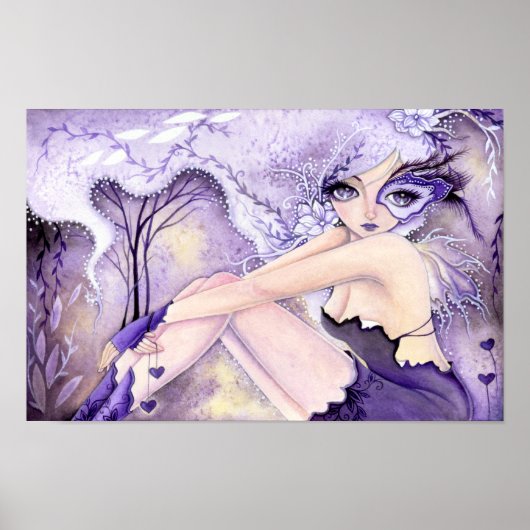 Paarse harten - BIG-afdrukken Poster (Voorkant)