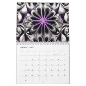 Paarse harten Bloemen & wervelingen Kalender (Jan 2027)
