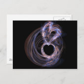 Paarse harten briefkaart (Voorkant / Achterkant)