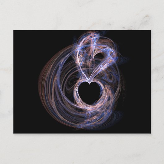 Paarse harten briefkaart (Voorkant)