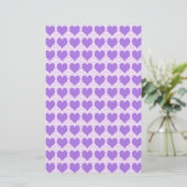 Paarse harten briefpapier (Staand voorkant)