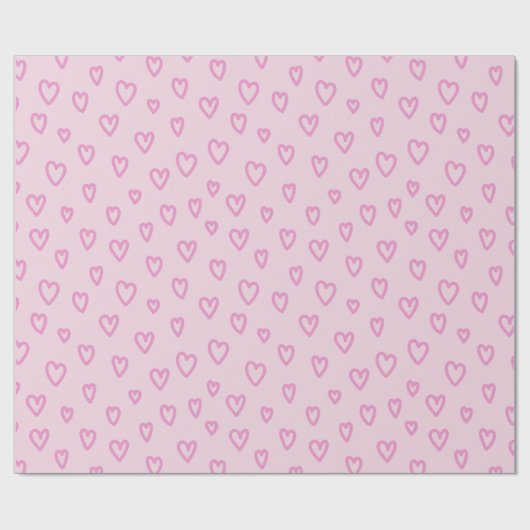 Paarse harten cadeaupapier (Vlak)