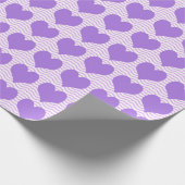 Paarse harten cadeaupapier (Hoek)