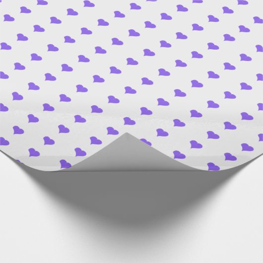 Paarse harten cadeaupapier (Hoek)