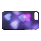 Paarse harten Case-Mate iPhone case (Achterkant (Horizontaal))