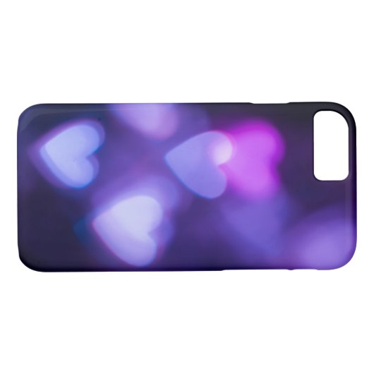 Paarse harten Case-Mate iPhone case (Achterkant (Horizontaal))