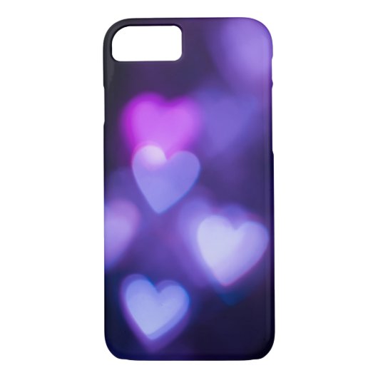 Paarse harten Case-Mate iPhone case (Achterkant)