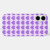 Paarse harten Case-Mate iPhone case (Achterkant (horizontaal))