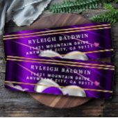 Paarse harten Elegant Return Address Label