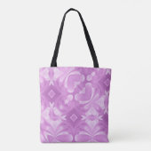 Paarse harten en diamanten tote bag (Achterkant)