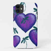 Paarse harten en libellen