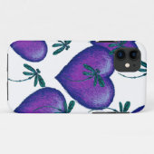 Paarse harten en libellen Case-Mate iPhone case (Achterkant (horizontaal))