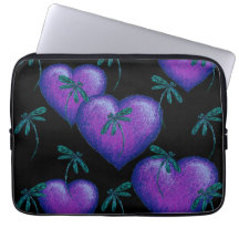 Paarse harten en libellen