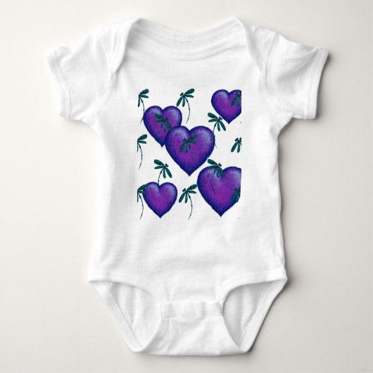 Paarse harten en libellen romper (Voorkant)