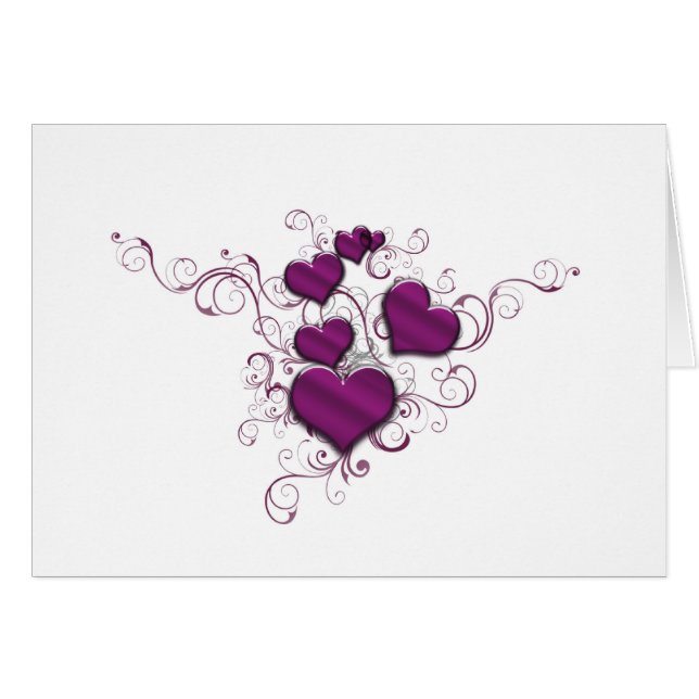 Paarse harten en lintintertwins (Voorkant Horizontaal)