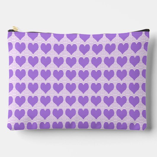 Paarse Harten Grote Accessoiretas Etui (Voorkant)