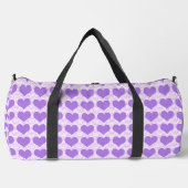 Paarse Harten Grote Duffel Tas (Voorkant)