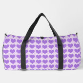 Paarse Harten Grote Duffel Tas (Achterkant)